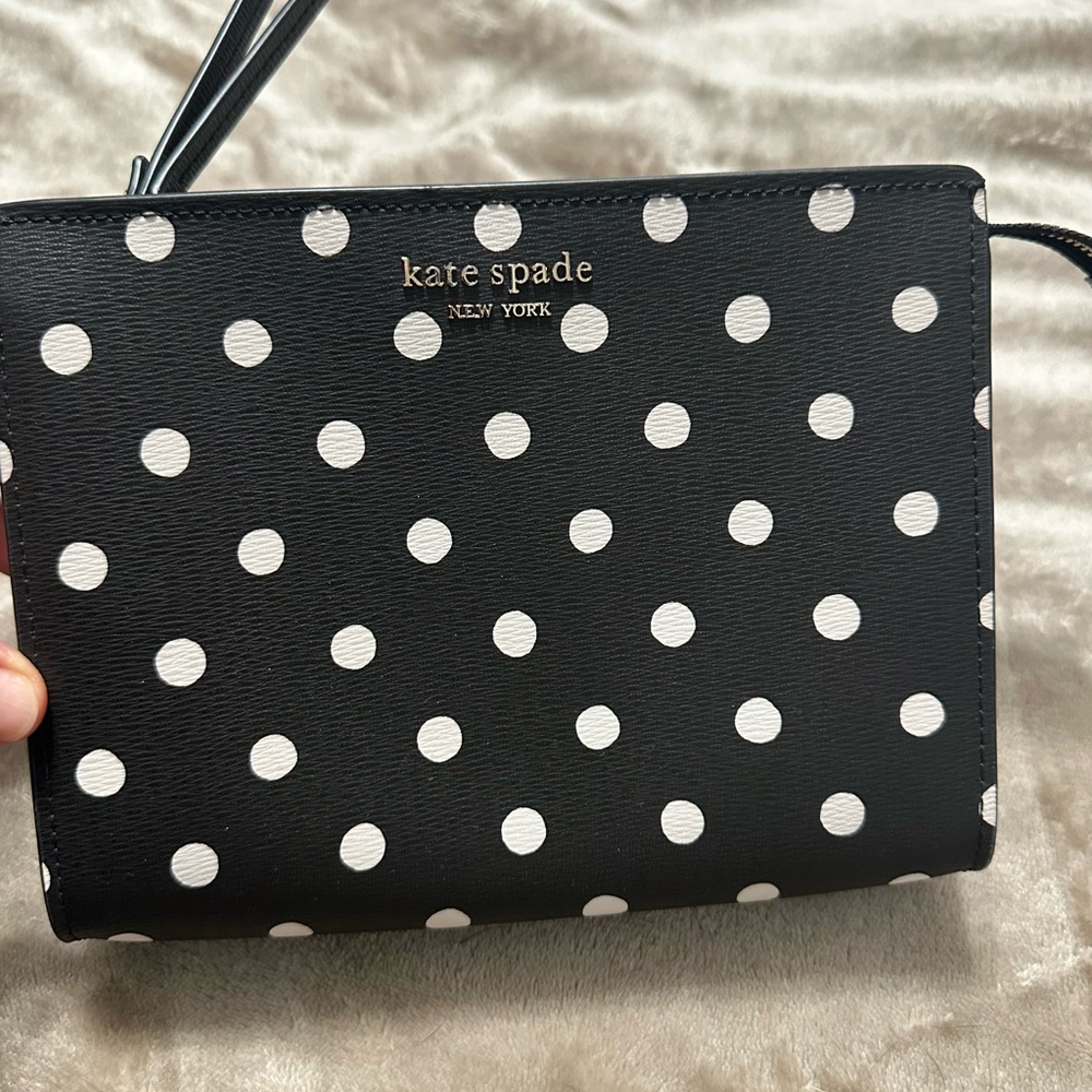 kate spade Black and White Polka Dot Wristlet - Picture 2 of 5